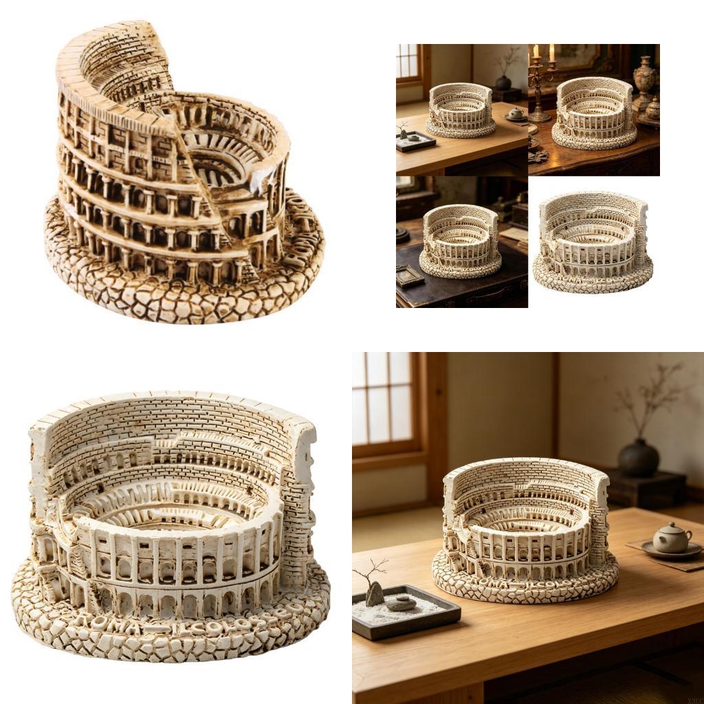 Home Decor Enthusiast - Artistic Resin Colosseums Collectible Unique Small