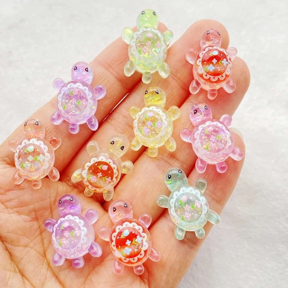 Home Decor Scrap - 10pcs Cute Cartoon Colorful Turtle Flat