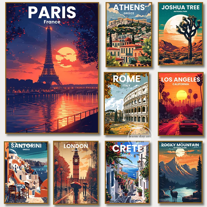 Home Decor London - Los Angeles Santorini Greece Rome Paris