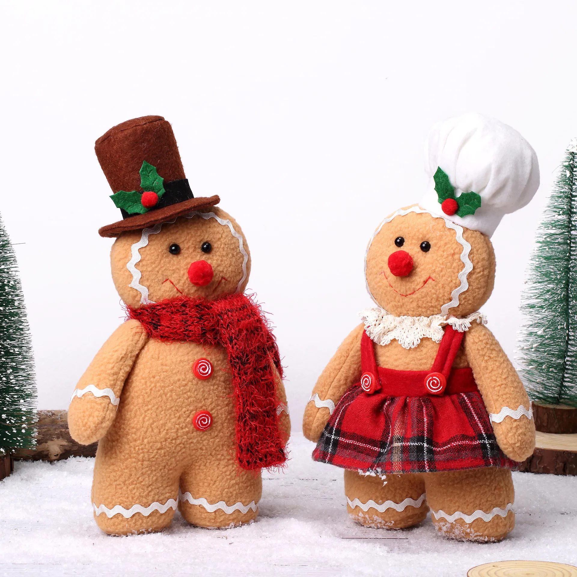 Home Decor Xmas Tree - Large Gingerbread Man Doll Christmas Plush