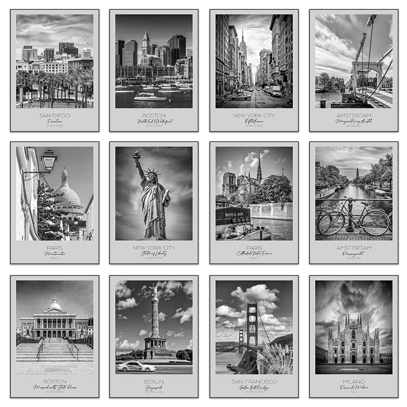 Home Decor London - City Poster New York London Paris