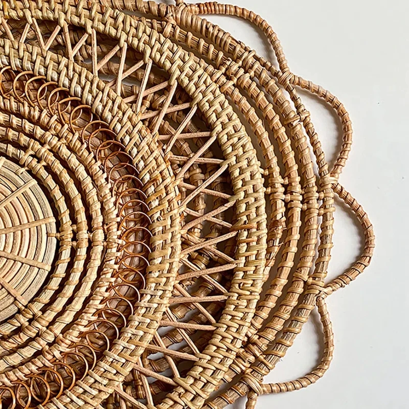 Round Wicker Tray Rattan Woven - Rattan Plant Basket 评论和价格
