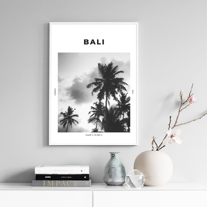Bali Travel Print Black White  - Home Decor Ubud 评论和价格