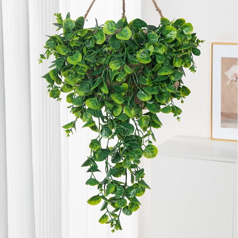 Eucalyptu Fern Rattan Artifici - Rattan Plant Basket 评论和价格
