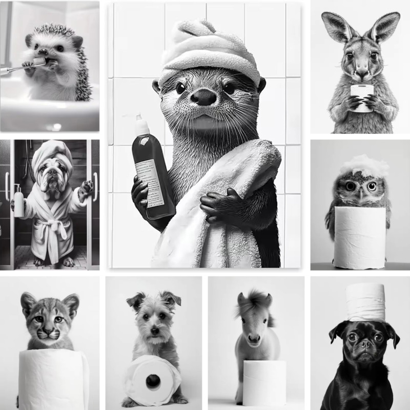 Animal Bathroom Toilet Paper C - Home Decor Scrap 评论和价格