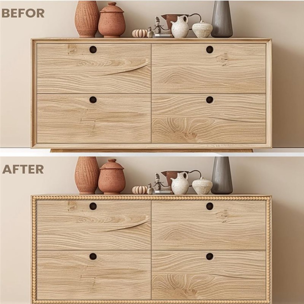 10ft Wood Color Bead Molding T - Home Decor Wall Molding 评论和价格