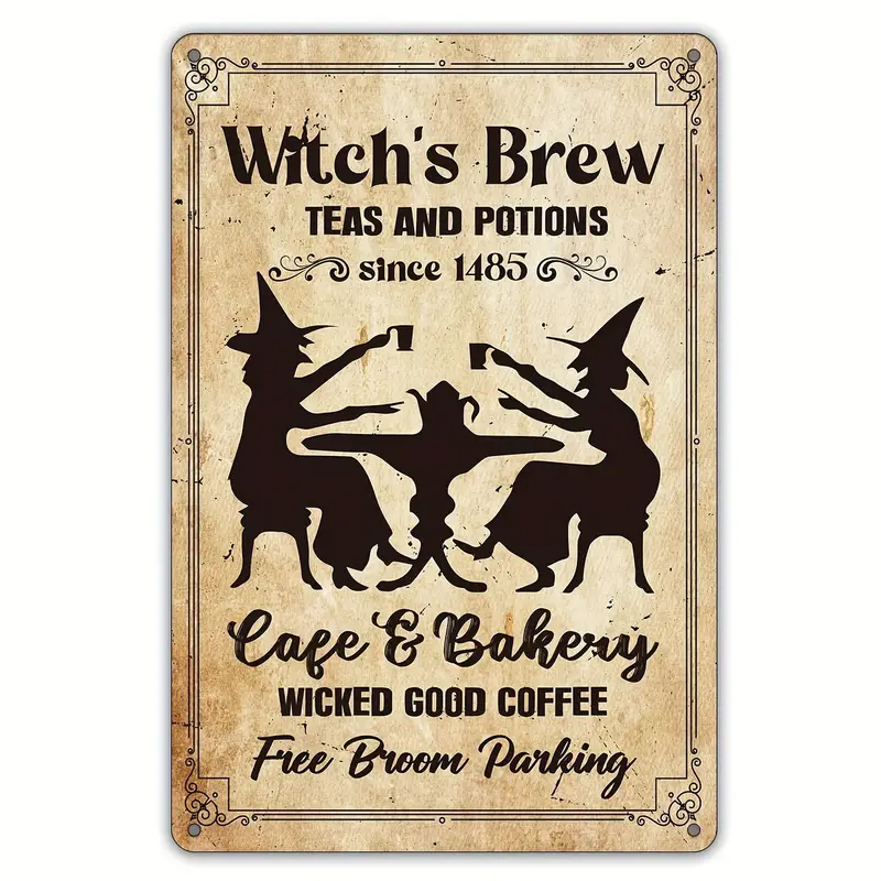Vintage Witch Metal Tin Sign W - Home Decor Cat 评论和价格