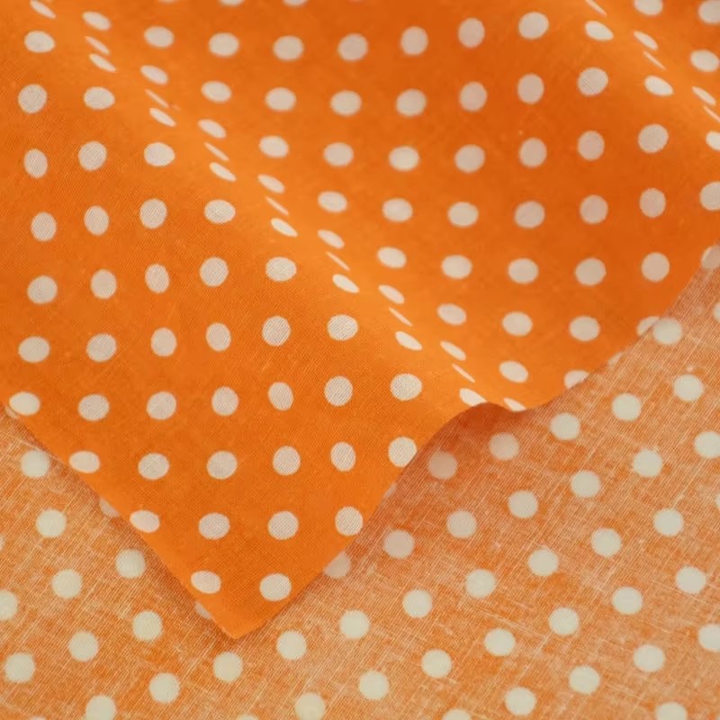 50X150CM White Orange Polka Do - Home Decor Scrap 评论和价格