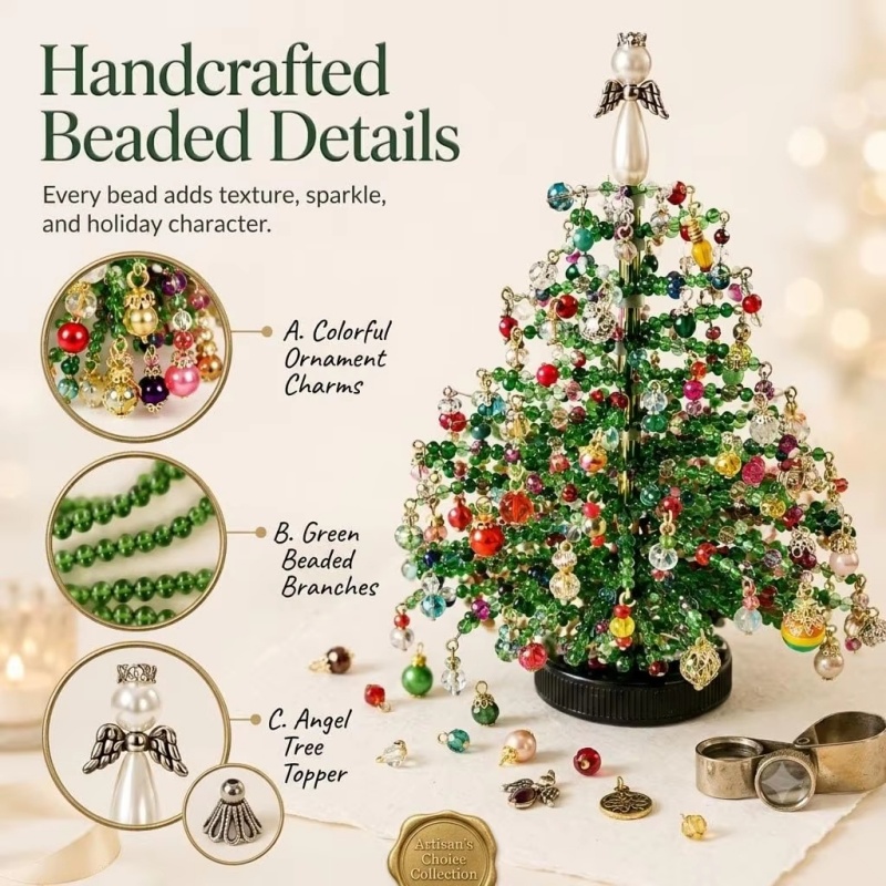 DIY Beaded Christmas Tree Kit  - Home Decor Xmas Tree 评论和价格