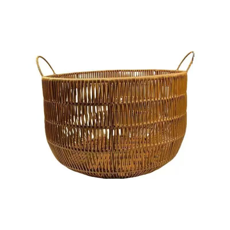 Handmade Rattan-Look Woven Sto - Rattan Plant Basket 评论和价格