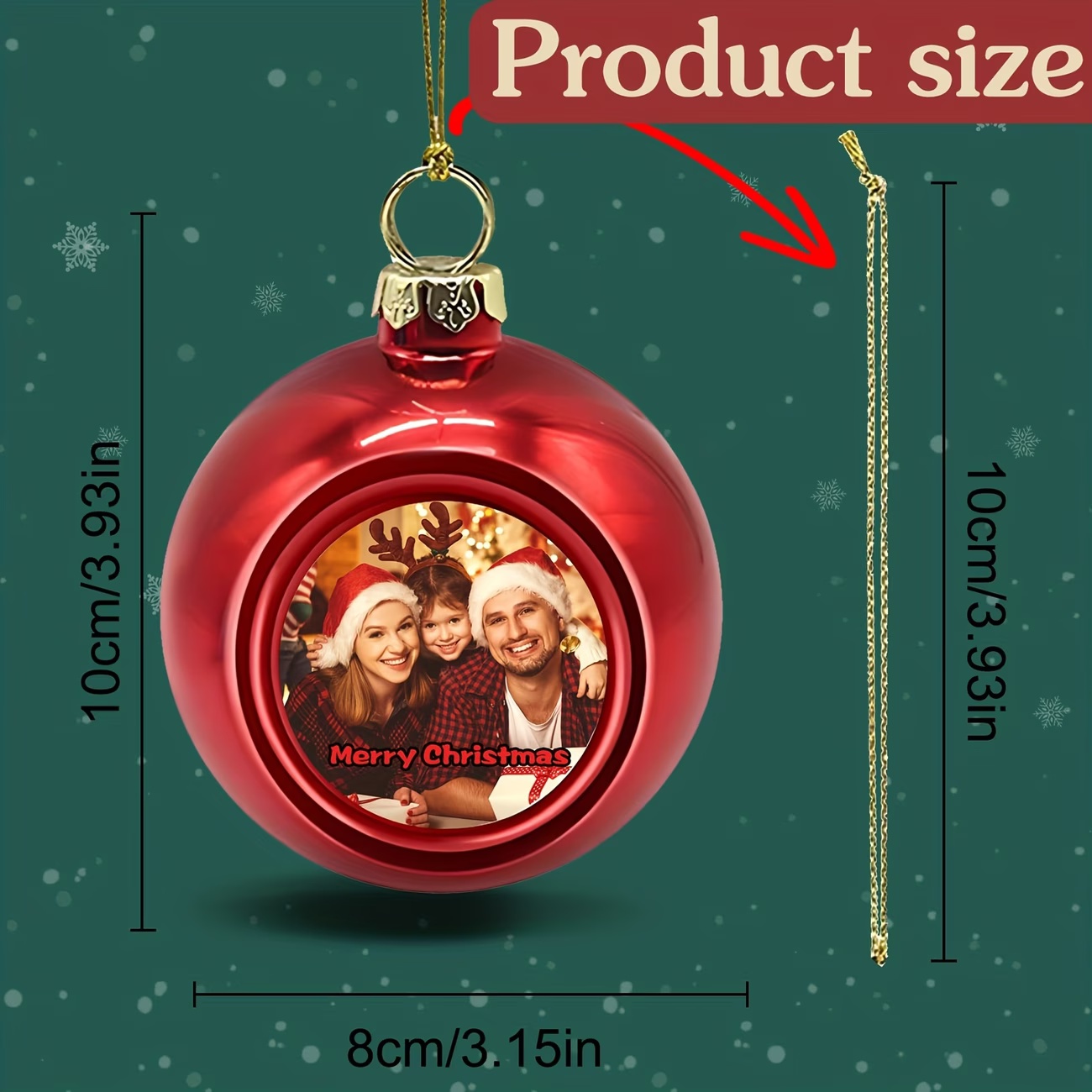 Custom Photo Christmas Ornamen - Home Decor Xmas Tree 评论和价格