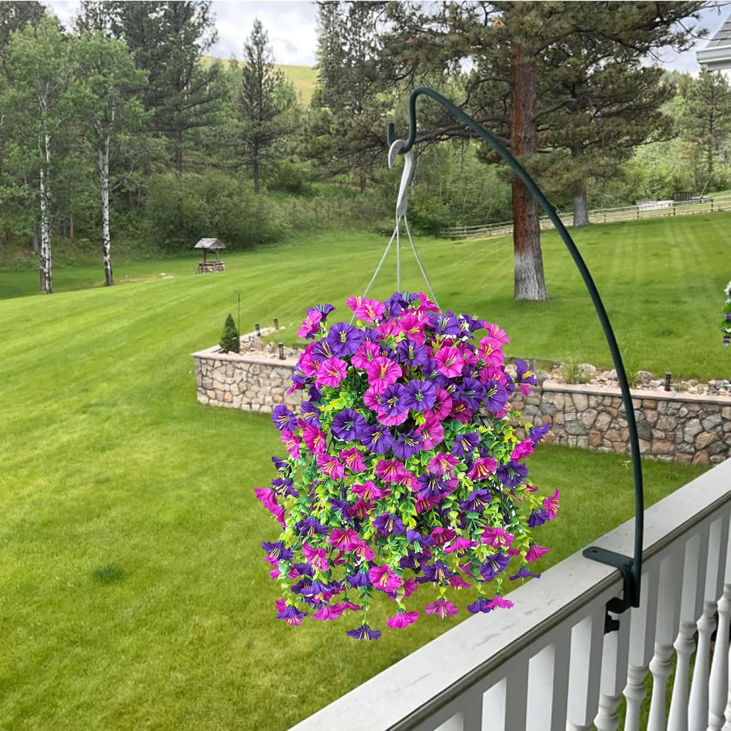 1pcs Artificial Morning Glory, - Rattan Plant Basket 评论和价格