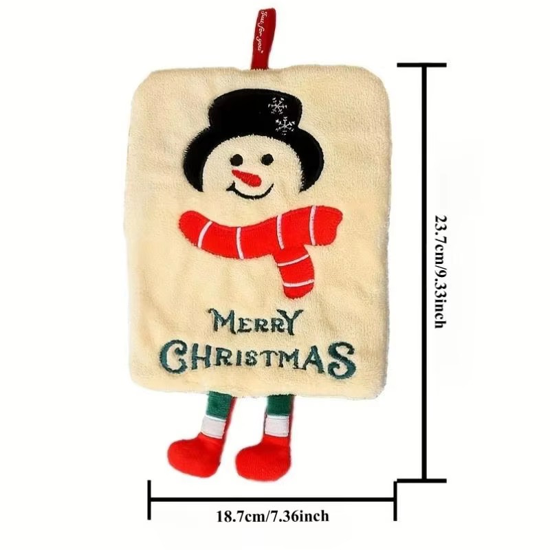 Xmas Hanging Hand Towel Coral  - Home Decor Xmas Tree 评论和价格