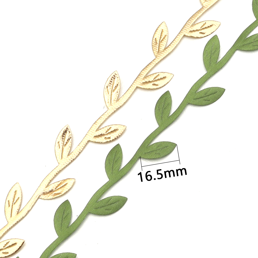 5//10/20M Gold Leaves Vine Art - Home Decor Scrap 评论和价格