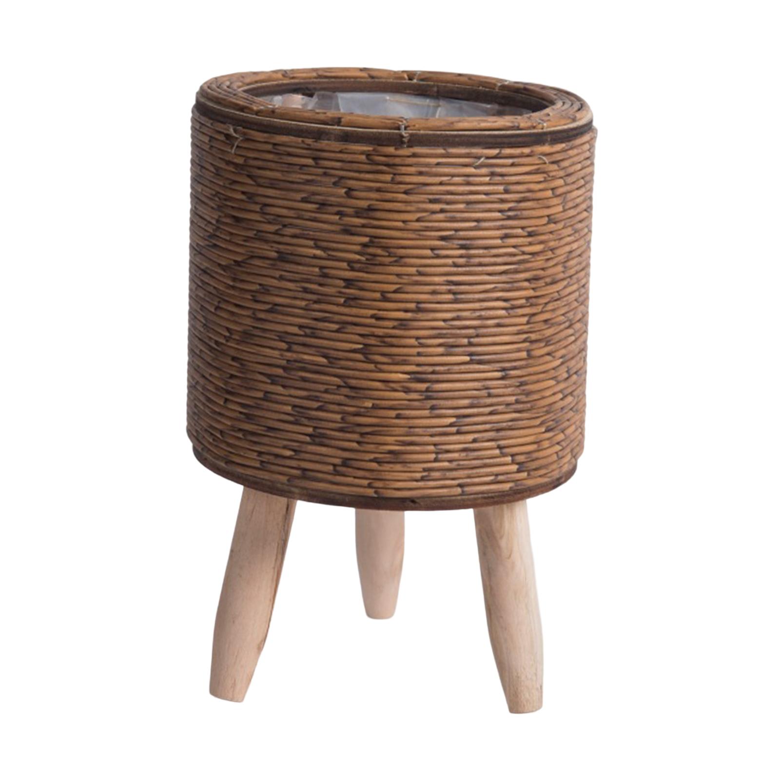 2x Legged Woven Basket for Pla - Rattan Plant Basket 评论和价格