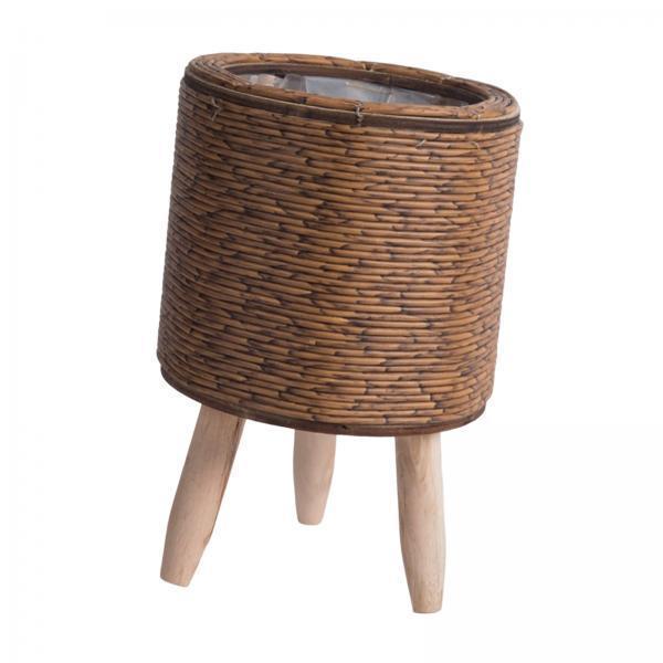 2x Legged Woven Basket for Pla - Rattan Plant Basket 评论和价格