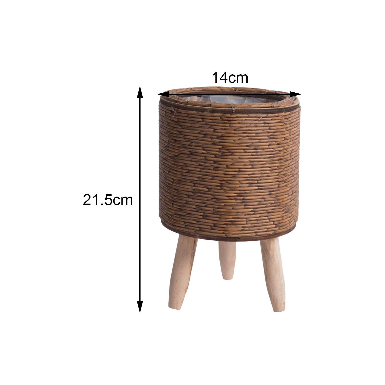 2x Legged Woven Basket for Pla - Rattan Plant Basket 评论和价格