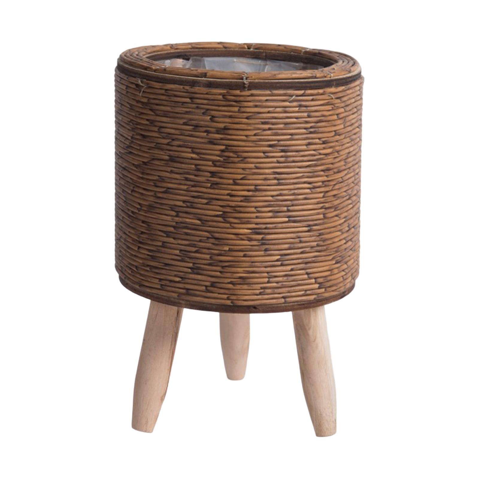 2x Legged Woven Basket for Pla - Rattan Plant Basket 评论和价格