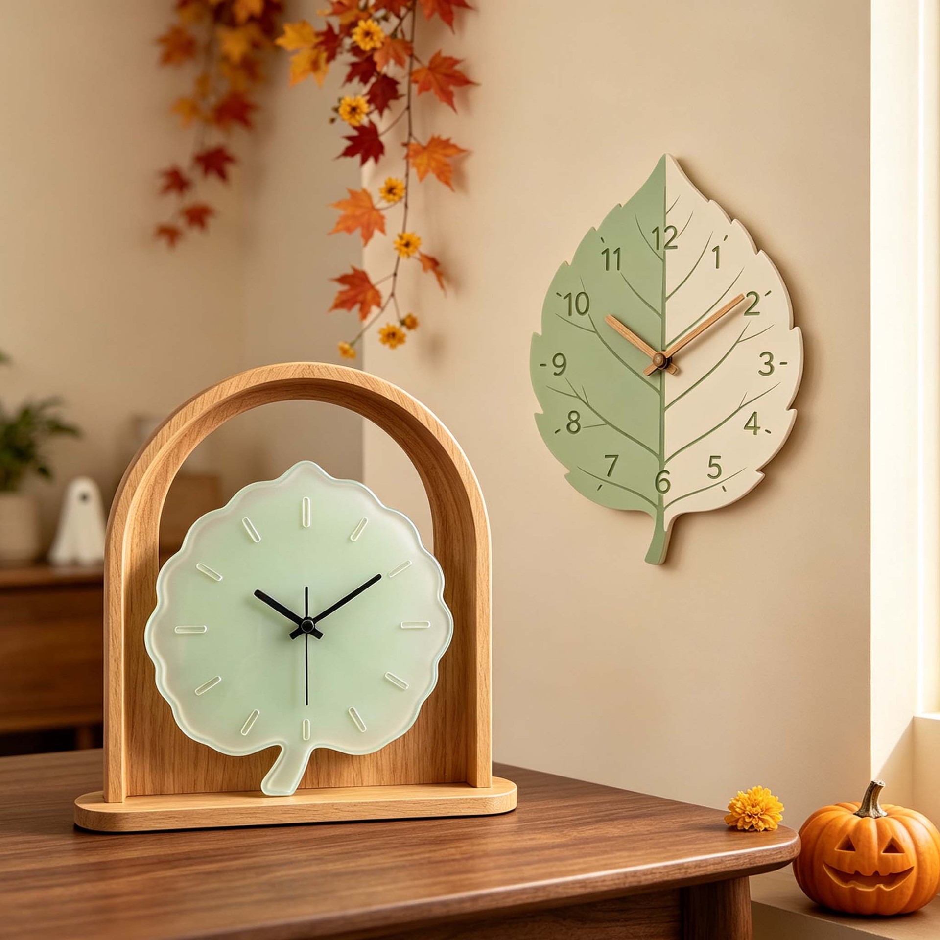 Clock Silicone Molds Leaf Vein - Home Decor Wall Molding 评论和价格