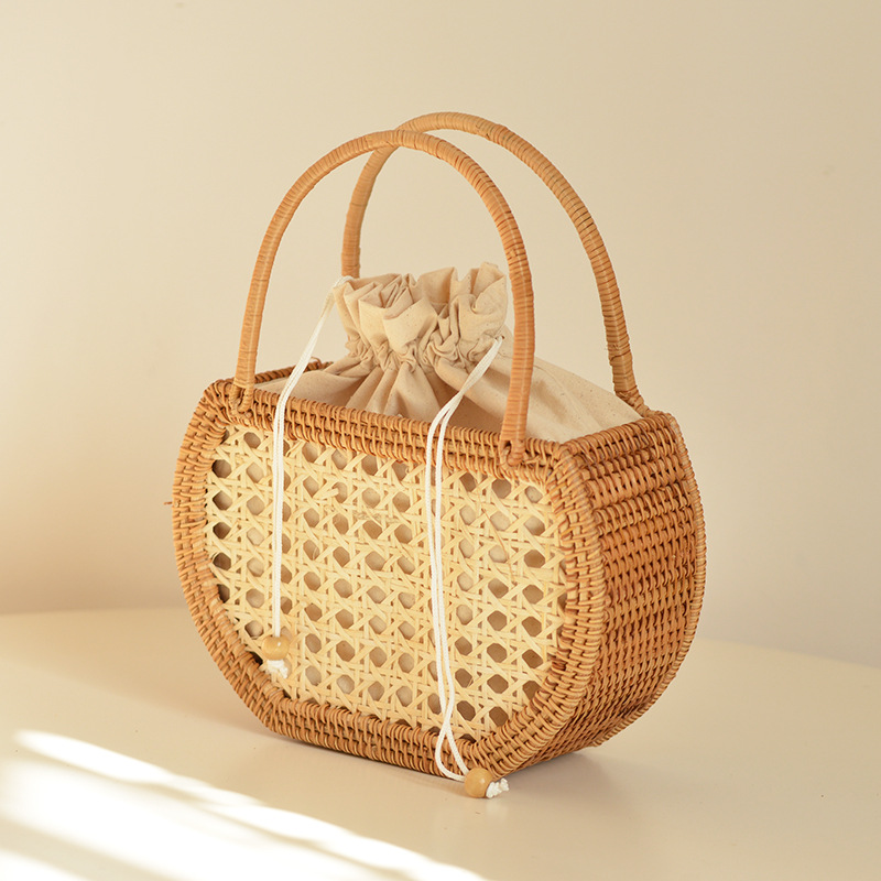 Casual Hollow Rattan Basket Ba - Rattan Plant Basket 评论和价格