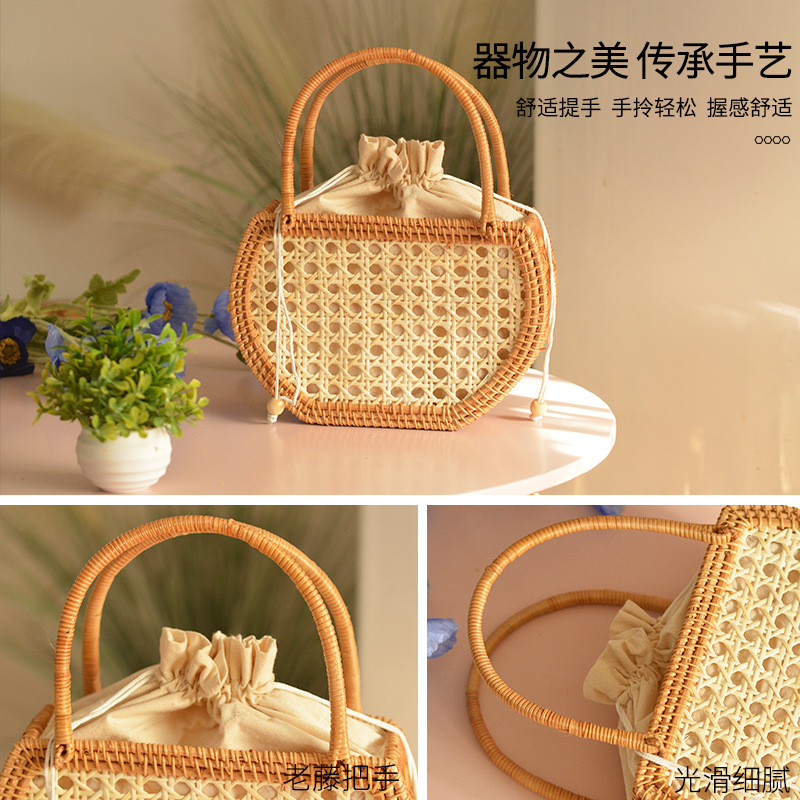 Casual Hollow Rattan Basket Ba - Rattan Plant Basket 评论和价格