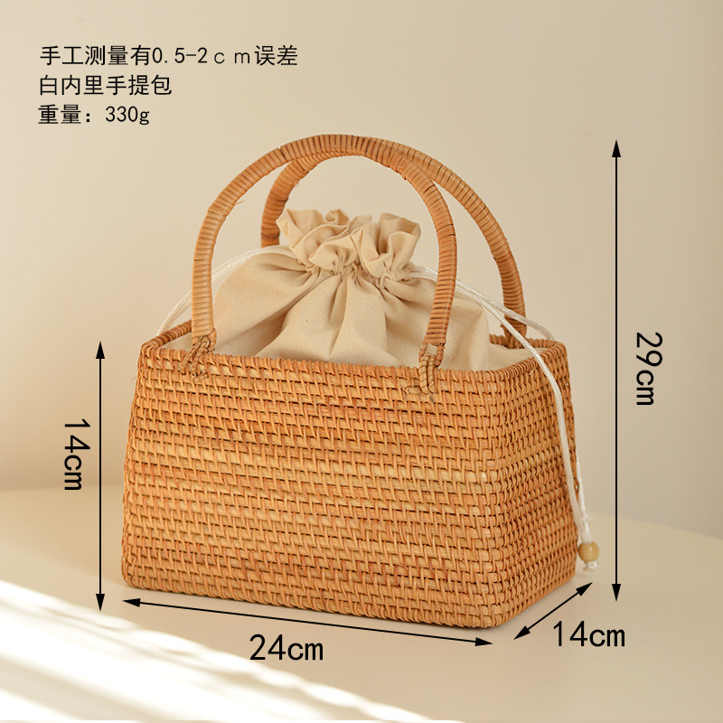 Casual Hollow Rattan Basket Ba - Rattan Plant Basket 评论和价格