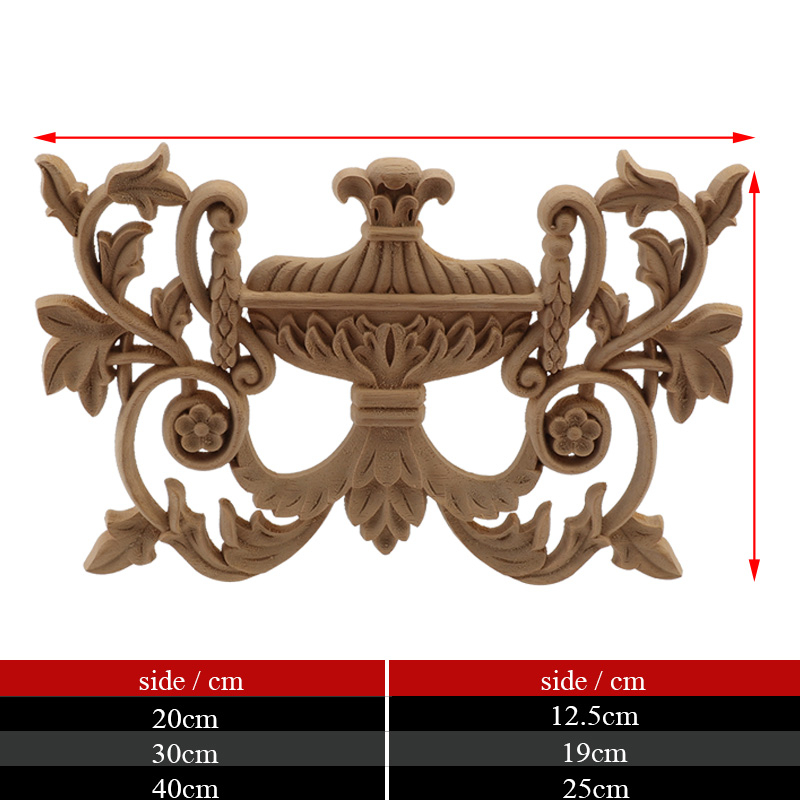 Wall Wood Carved  Applique Woo - Home Decor Wall Molding 评论和价格