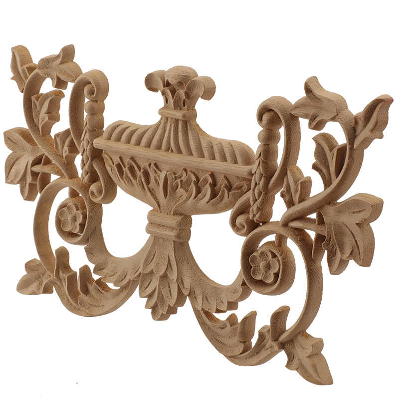 Wall Wood Carved  Applique Woo - Home Decor Wall Molding 评论和价格