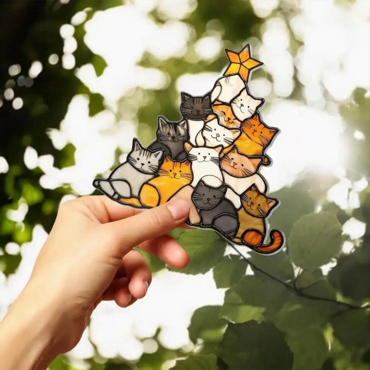 [N84R] Cat Sun Catcher Acrylic - Home Decor Cat 评论和价格