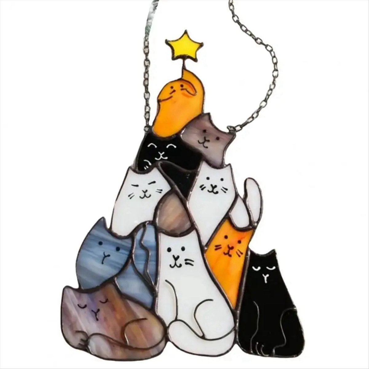 [N84R] Cat Sun Catcher Acrylic - Home Decor Cat 评论和价格