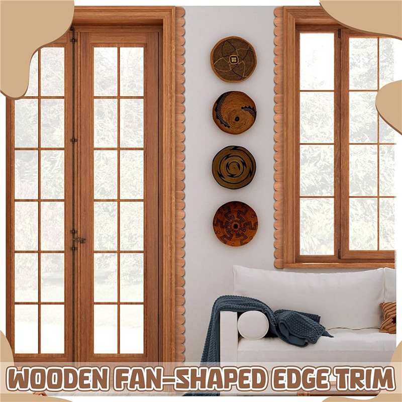 T19C 72Pcs Unfinished Scallope - Home Decor Wall Molding 评论和价格