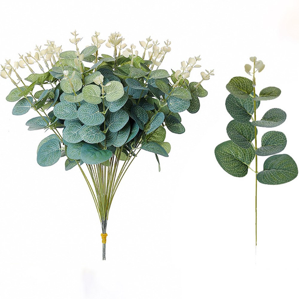 20PCS Fake Plants Silk Eucalyp - Home Decor Scrap 评论和价格