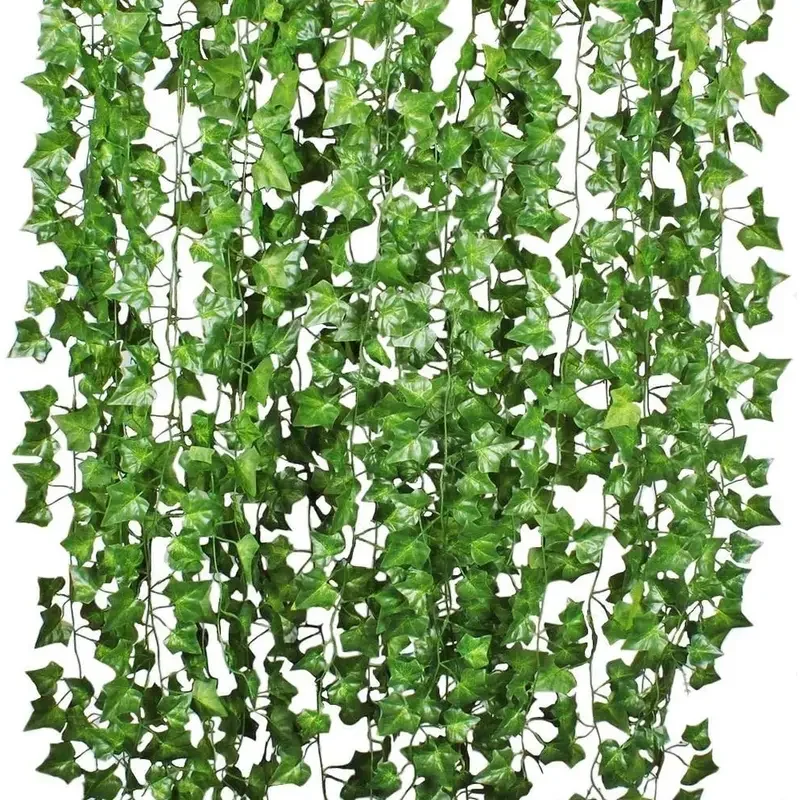 Artificial Green Ivy Leaf Ratt - Rattan Plant Basket 评论和价格