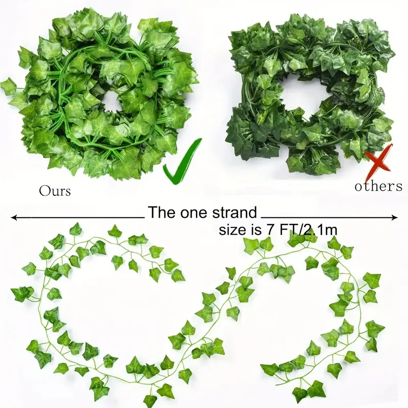 Artificial Green Ivy Leaf Ratt - Rattan Plant Basket 评论和价格