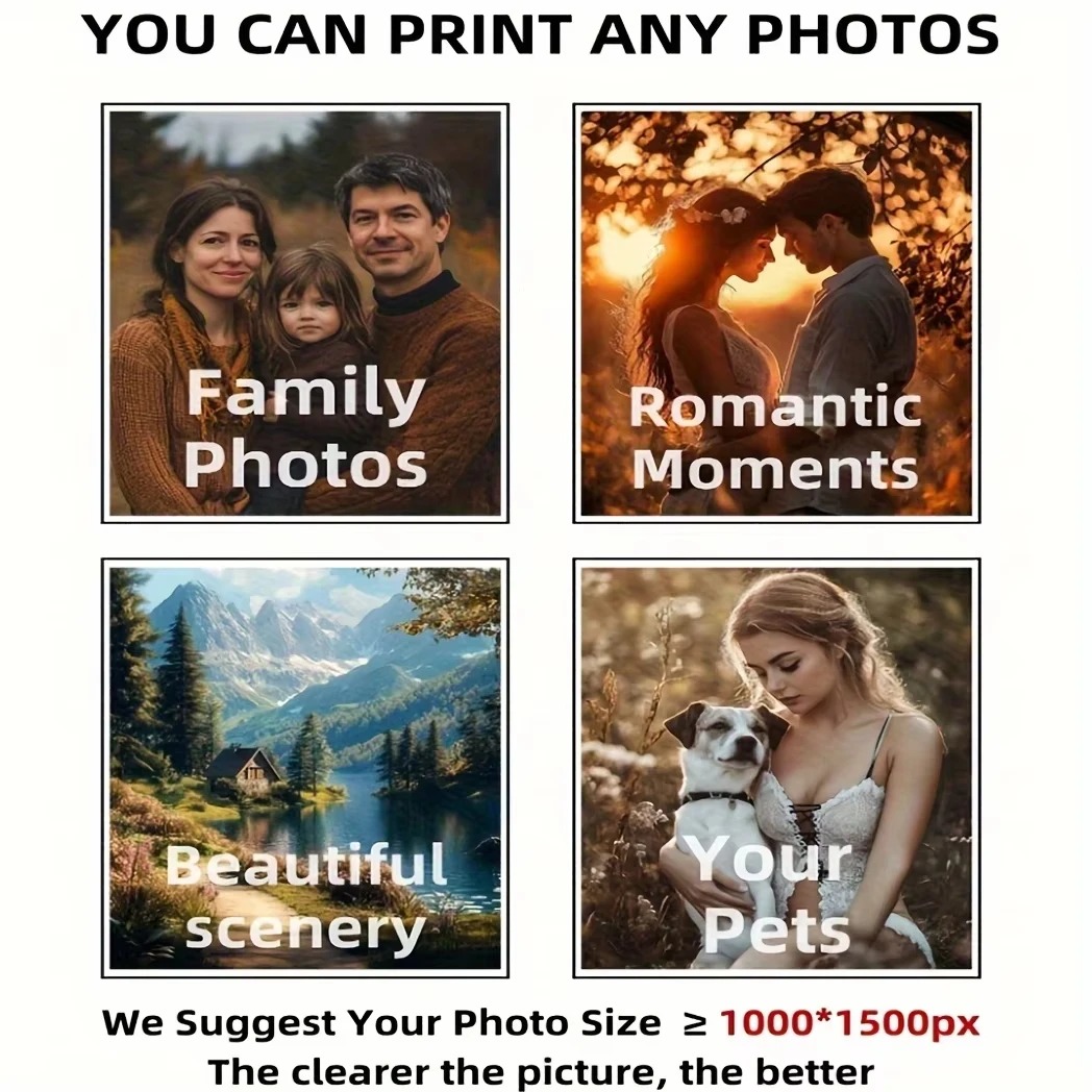 Personalized Photo Canvas, Cus - Home Decor Fabric 评论和价格