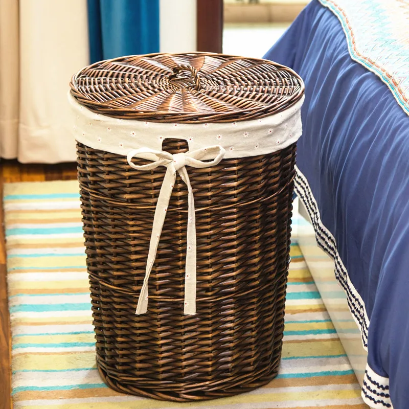 Rattan Hamper Stylish Laundry  - Rattan Plant Basket 评论和价格