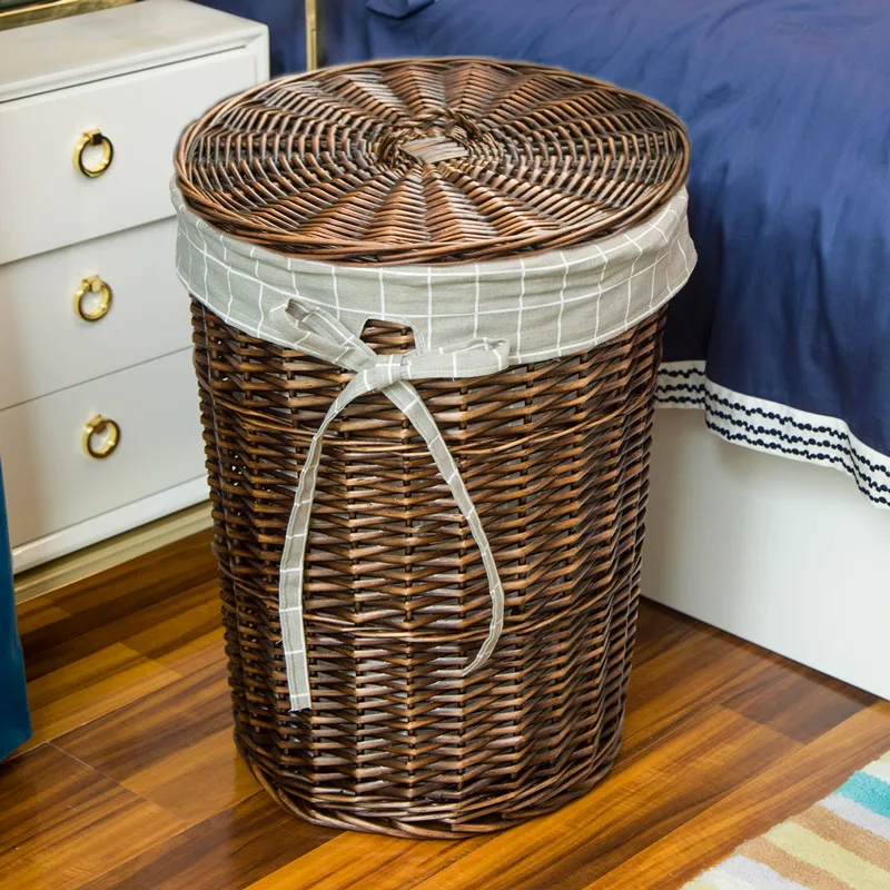 Rattan Hamper Stylish Laundry  - Rattan Plant Basket 评论和价格