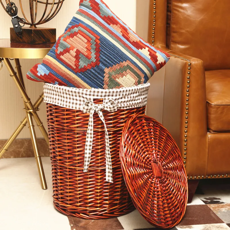 Rattan Hamper Stylish Laundry  - Rattan Plant Basket 评论和价格