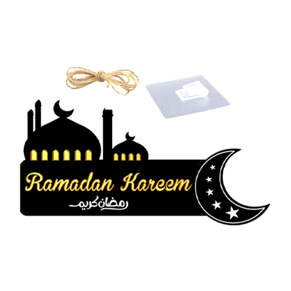 Eid Ramadan Wooden Hanging Pla - Home Decor Ramadan 评论和价格
