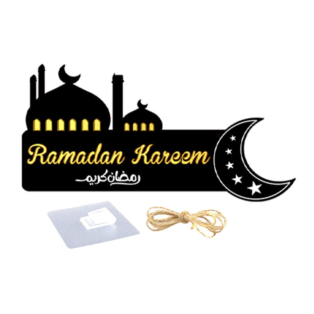 Eid Ramadan Wooden Hanging Pla - Home Decor Ramadan 评论和价格