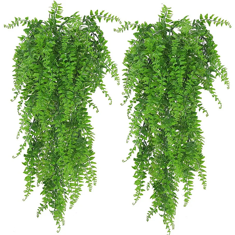 Artificial Hanging Plants 32 I - Rattan Plant Basket 评论和价格