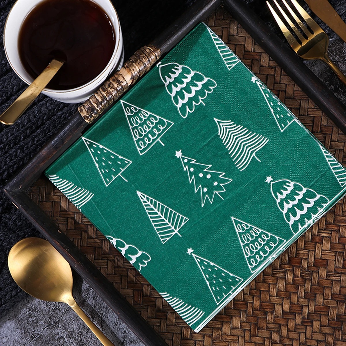 Christmas Disposable Paper Nap - Home Decor Xmas Tree 评论和价格