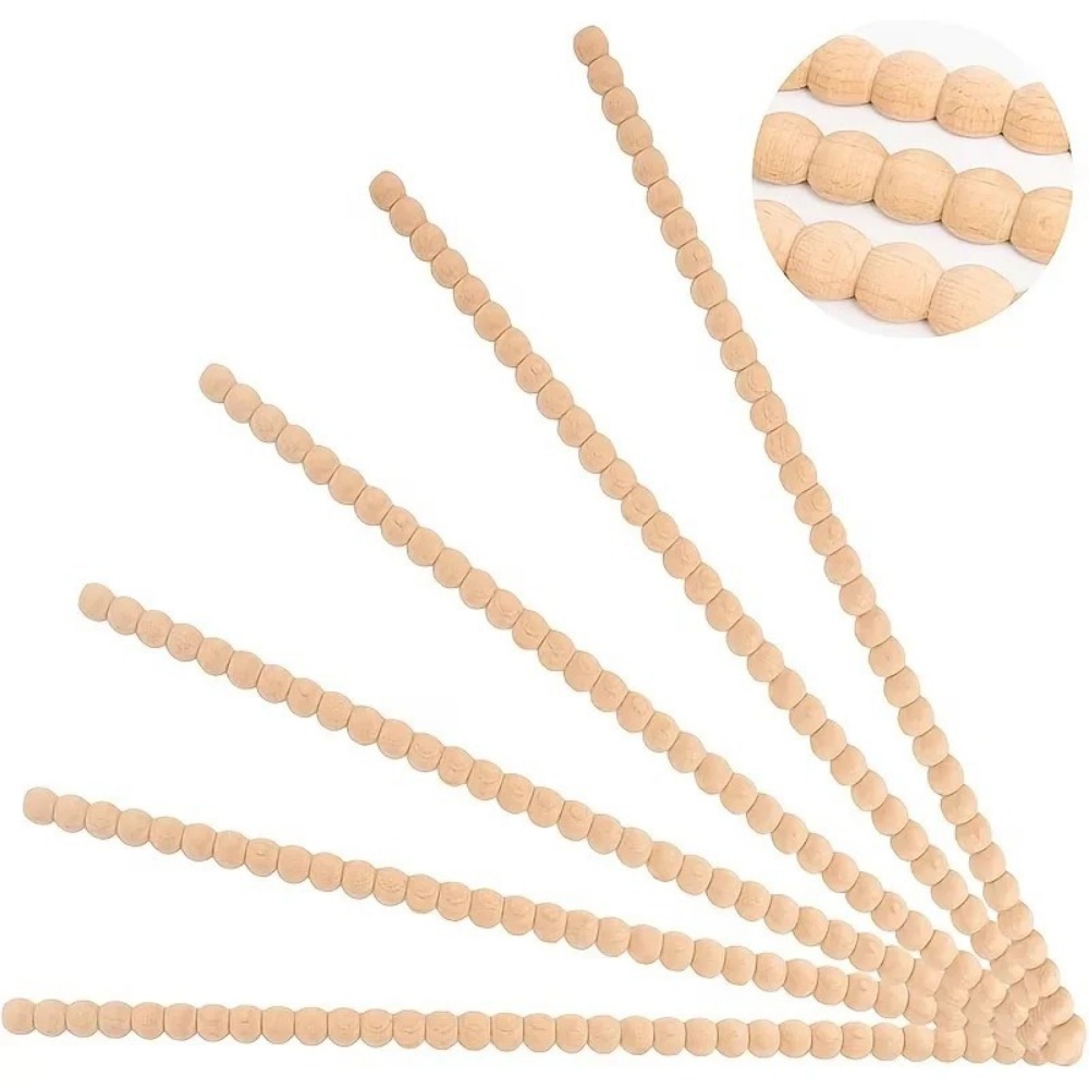 8Pcs Wood Decorative Beaded Wo - Home Decor Wall Molding 评论和价格