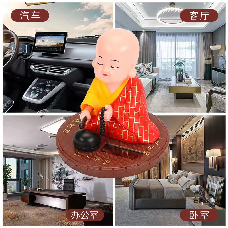 Car decoration solar monk auto - Home Decor Center 评论和价格
