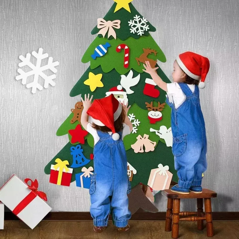 Kids DIY Felt Christmas Tree C - Home Decor Xmas Tree 评论和价格