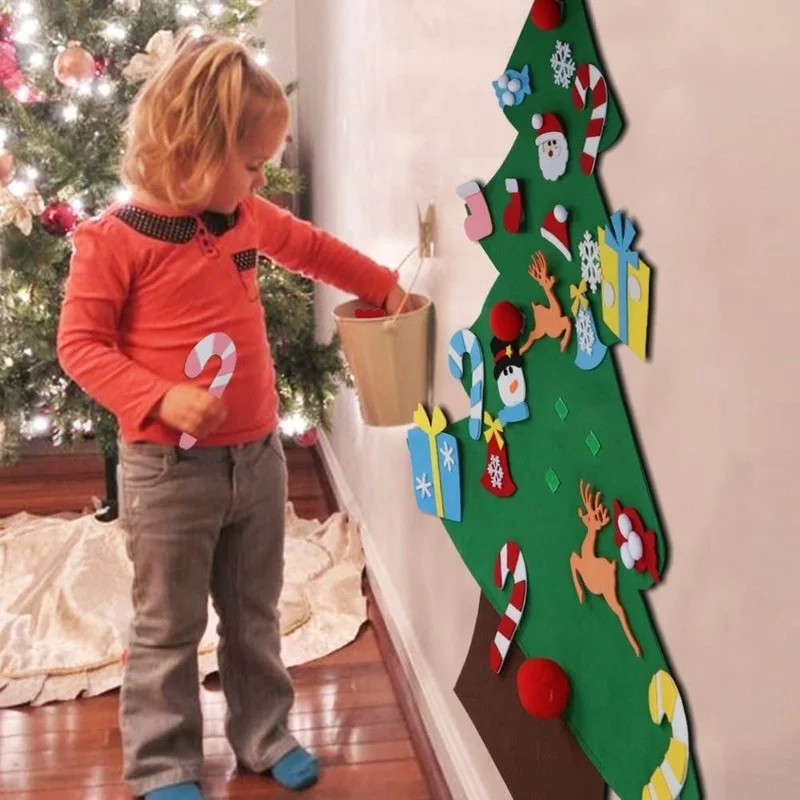 Kids DIY Felt Christmas Tree C - Home Decor Xmas Tree 评论和价格