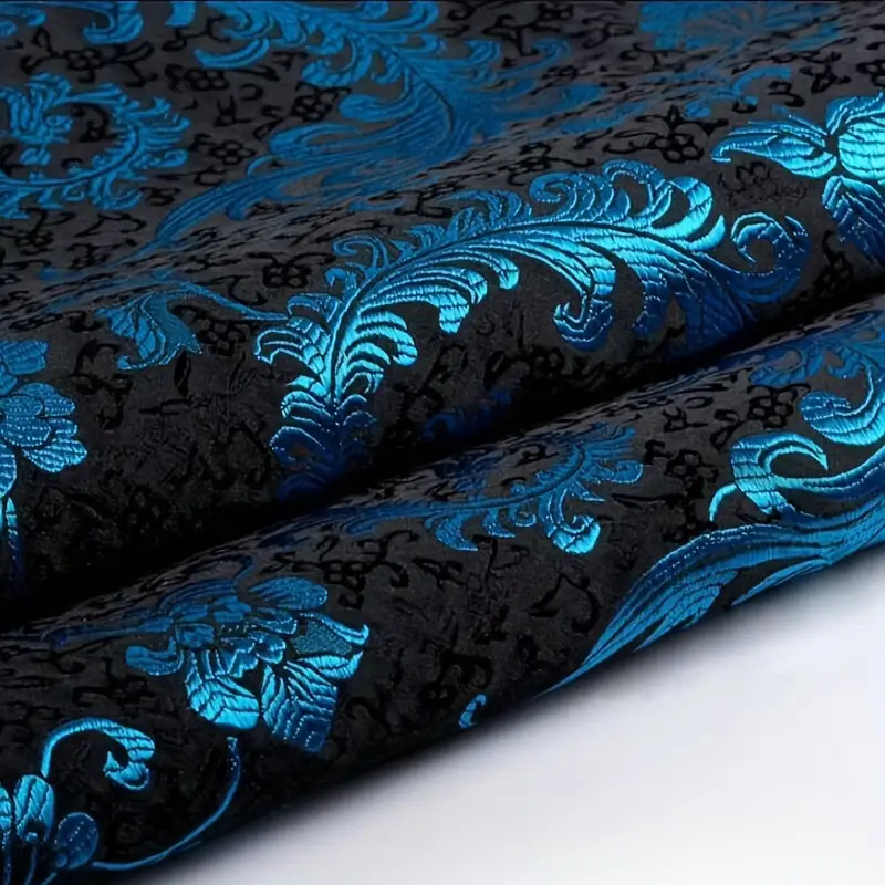 3D Blue Phoenix Tail Brocade F - Home Decor Fabric 评论和价格