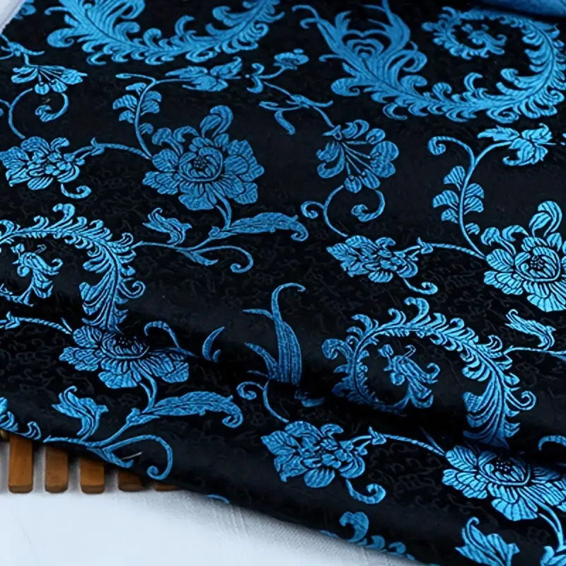 3D Blue Phoenix Tail Brocade F - Home Decor Fabric 评论和价格