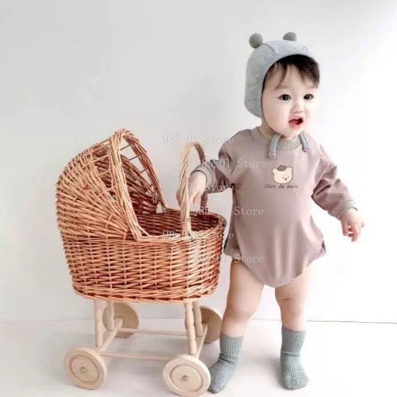 Handwoven Wicker Bassinet Stro - Rattan Plant Basket 评论和价格