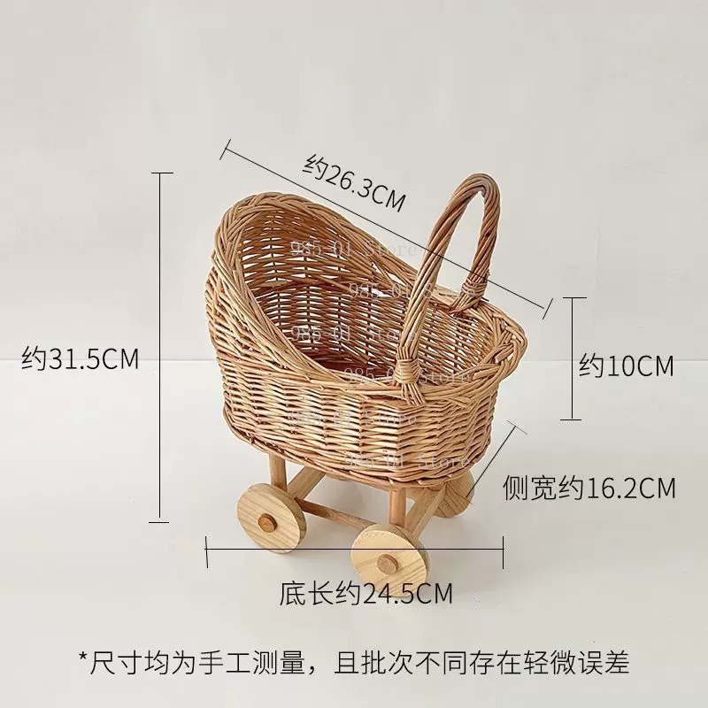 Handwoven Wicker Bassinet Stro - Rattan Plant Basket 评论和价格